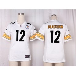 Women Nike Pittsburgh Steelers #12 Terry Bradshaw Game White NFL Jersey