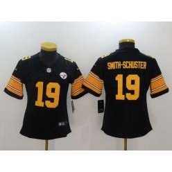 Women Nike Pittsburgh Steelers #19 JuJu Smith-Schuster Black Color Rush NFL Jersey