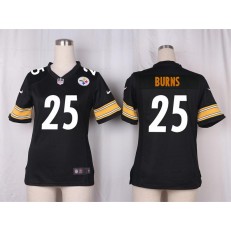 Women Nike Pittsburgh Steelers #25 Artie Burns Game Black Team Color NFL Jersey