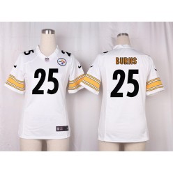 Women Nike Pittsburgh Steelers #25 Artie Burns Game White NFL Jersey