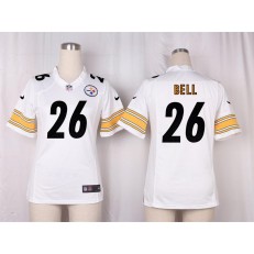 Women Nike Pittsburgh Steelers #26 Le'Veon Bell Game White NFL Jersey
