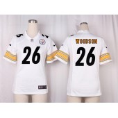 Women Nike Pittsburgh Steelers #26 Rod Woodson Game White NFL Jersey
