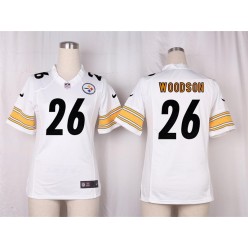 Women Nike Pittsburgh Steelers #26 Rod Woodson Game White NFL Jersey
