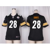 Women Nike Pittsburgh Steelers #28 Sean Davis Game Black Team Color NFL Jersey