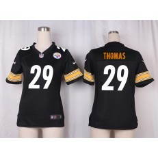 Women Nike Pittsburgh Steelers #29 Shamarko Thomas Game Black Team Color NFL Jersey