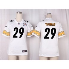 Women Nike Pittsburgh Steelers #29 Shamarko Thomas Game White NFL Jersey