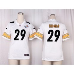 Women Nike Pittsburgh Steelers #29 Shamarko Thomas Game White NFL Jersey