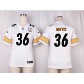 Women Nike Pittsburgh Steelers #36 Jerome Bettis Game White NFL Jersey