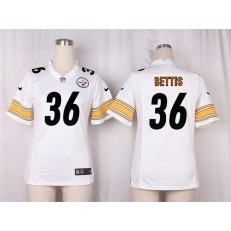 Women Nike Pittsburgh Steelers #36 Jerome Bettis Game White NFL Jersey