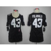 Women Nike Pittsburgh Steelers #43 Troy Polamalu Breast Cancer Awareness Black NFL Jersey