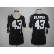 Women Nike Pittsburgh Steelers #43 Troy Polamalu Breast Cancer Awareness Black NFL Jersey