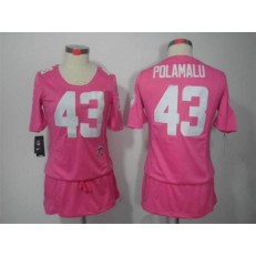 Women Nike Pittsburgh Steelers #43 Troy Polamalu Breast Cancer Awareness Pink NFL Jersey