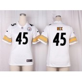Women Nike Pittsburgh Steelers #45 Roosevelt Nix Game White NFL Jersey
