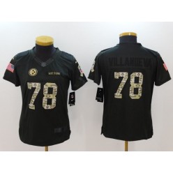 Women Nike Pittsburgh Steelers #78 Alejandro Villanueva Anthracite Salute to Service Limited NFL Jersey