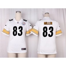 Women Nike Pittsburgh Steelers #83 Heath Miller Game White NFL Jersey