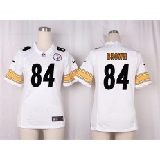Women Nike Pittsburgh Steelers #84 Antonio Brown Game White NFL Jersey