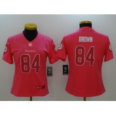 Women Nike Pittsburgh Steelers #84 Antonio Brown Pink Stitched NFL Limited Jersey