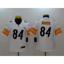 Women Nike Pittsburgh Steelers #84 Antonio Brown White Vapor Untouchable Limited NFL Jersey
