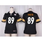 Women Nike Pittsburgh Steelers #89 Spaeth Game Black Team Color NFL Jersey