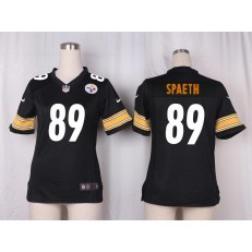 Women Nike Pittsburgh Steelers #89 Spaeth Game Black Team Color NFL Jersey
