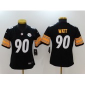 Women Nike Pittsburgh Steelers #90 T.J. Watt Black Vapor Untouchable Limited NFL Jersey