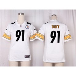 Women Nike Pittsburgh Steelers #91 Stephon Tuitt Game White NFL Jersey