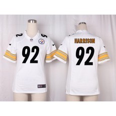 Women Nike Pittsburgh Steelers #92 James Harrison Game White NFL Jersey