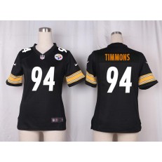 Women Nike Pittsburgh Steelers #94 Lawrence Timmons Game Black Team Color NFL Jersey