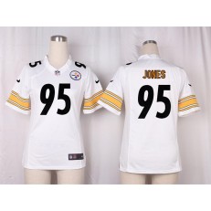 Women Nike Pittsburgh Steelers #95 Jarvis Jones Game White NFL Jersey
