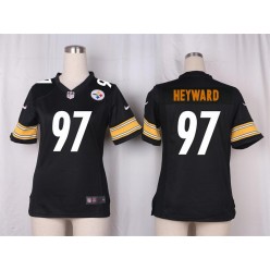 Women Nike Pittsburgh Steelers #97 Cameron Heyward Game Black Team Color NFL Jersey