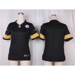 Women Nike Pittsburgh Steelers Blank Game Black Team Color NFL Jersey