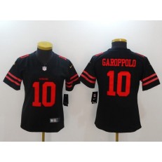 Women Nike San Francisco 49ers #10 Jimmy Garoppolo Black 2017 Vapor Untouchable Stitched NFL Limited Jersey