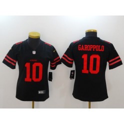 Women Nike San Francisco 49ers #10 Jimmy Garoppolo Black 2017 Vapor Untouchable Stitched NFL Limited Jersey