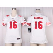 Women Nike San Francisco 49ers #16 Joe Montana Game White NFL Jersey