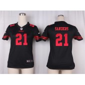Women Nike San Francisco 49ers #21 Deion Sanders Game Black NFL Jersey