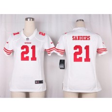 Women Nike San Francisco 49ers #21 Deion Sanders Game White NFL Jersey
