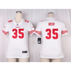 Women Nike San Francisco 49ers #35 Eric Reid Game White NFL Jersey