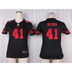 Women Nike San Francisco 49ers #41 Antoine Bethea Game Black NFL Jersey