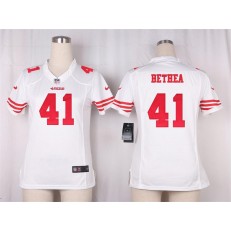 Women Nike San Francisco 49ers #41 Antoine Bethea Game White NFL Jersey