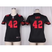 Women Nike San Francisco 49ers #42 Ronnie Lott Game Black NFL Jersey