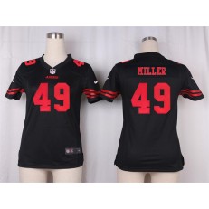 Women Nike San Francisco 49ers #49 Miller Game Black NFL Jersey