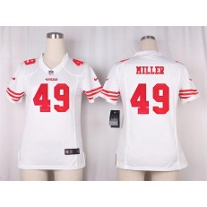 Women Nike San Francisco 49ers #49 Miller Game White NFL Jersey