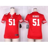 Women Nike San Francisco 49ers #51 Gerald Hodges Game Red Team Color NFL Jersey