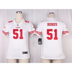 Women Nike San Francisco 49ers #51 Gerald Hodges Game White NFL Jersey