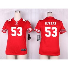 Women Nike San Francisco 49ers #53 NaVorro Bowman Game Red Team Color NFL Jersey