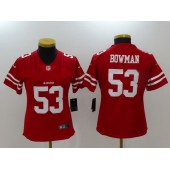 Women Nike San Francisco 49ers #53 NaVorro Bowman Red 2017 Vapor Untouchable Stitched NFL Limited Jersey