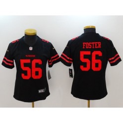 Women Nike San Francisco 49ers #56 Reuben Foster Black 2017 Vapor Untouchable Stitched NFL Limited Jersey