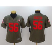 Women Nike San Francisco 49ers #56 Reuben Foster Olive 2017 Salute To Service Limited NFL Jersey