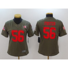 Women Nike San Francisco 49ers #56 Reuben Foster Olive 2017 Salute To Service Limited NFL Jersey