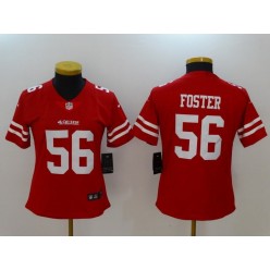 Women Nike San Francisco 49ers #56 Reuben Foster Red 2017 Vapor Untouchable Stitched NFL Limited Jersey